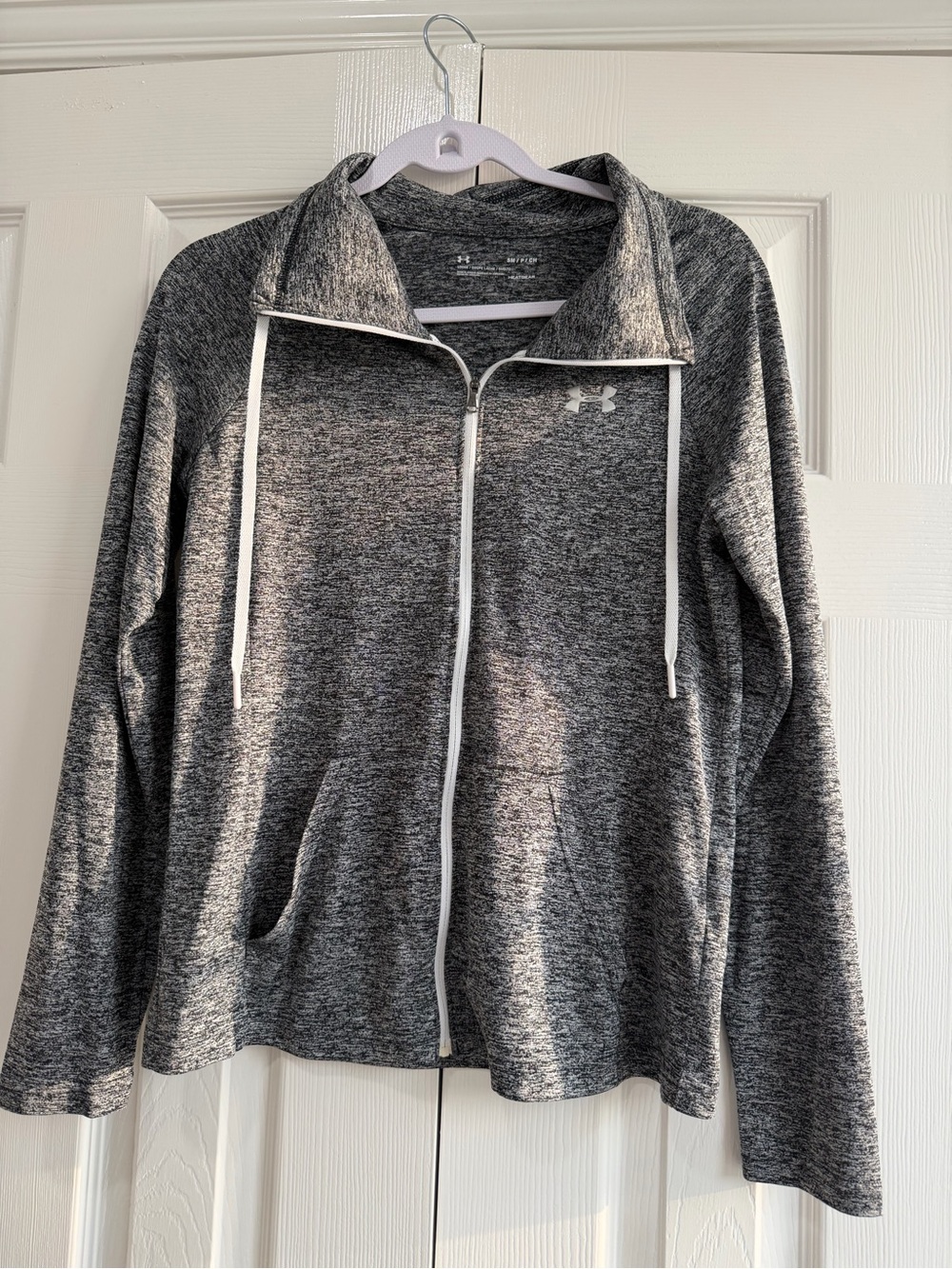 Under Armour Women’s Heather Gray Full‑Zip Bomber Jacket